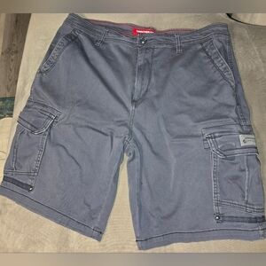 Unionbay Navy Blue Cargo Shorts Baggy Skater Y2K Style Stretch Men's Size 38 XL